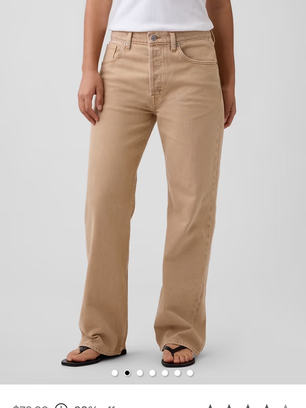 NWT Gap Low Slung Relaxed Straight Jeans